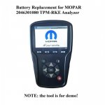 Battery Replacement for MOPAR 2046301080 TPM-RKE Analyzer